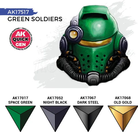 Photo de Ak Interactive Quick Gen - Green Soldiers (Set 4 Refs)