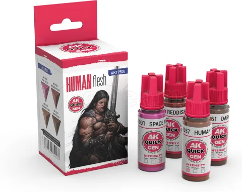 Photo de Ak Interactive Quick Gen - Human Flesh (Set 4 Refs)