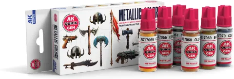 Photo de Ak Interactive Quick Gen - Metallics (Set 6 Refs)