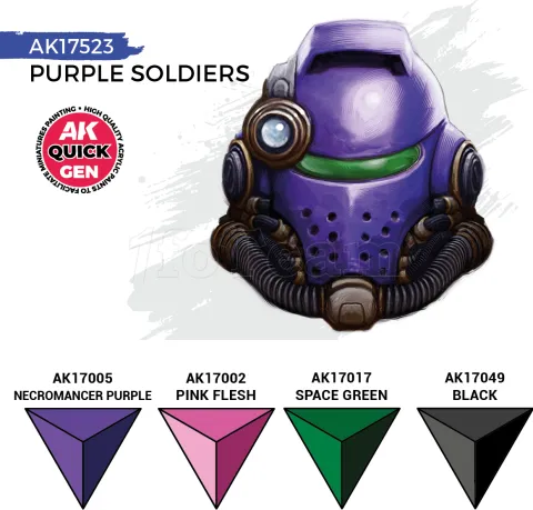 Photo de Ak Interactive Quick Gen - Purple Soldiers (Set 4 Refs)