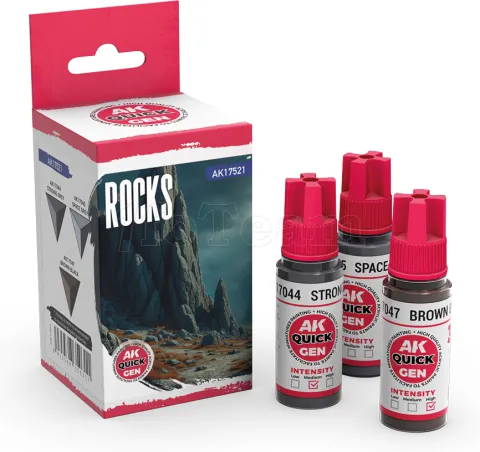 Photo de Ak Interactive Quick Gen - Rocks (Set 3 Refs)