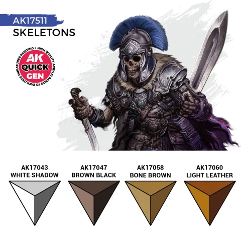 Photo de Ak Interactive Quick Gen - Skeletons (Set 4 Refs)