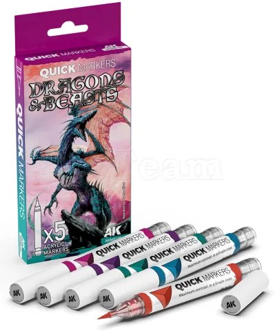 Photo de Ak Interactive - Quickmarker Set Dragons & Beasts
