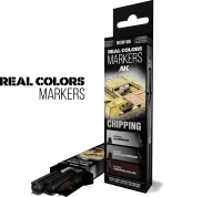 Photo de Ak Interactive - Real Colors Marker Set Chipping (3 Markers)