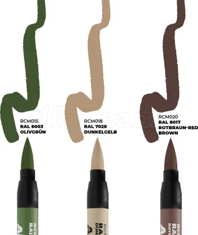 Photo de Ak Interactive - Real Colors Marker Set Late German Afv Camo (3 Markers)