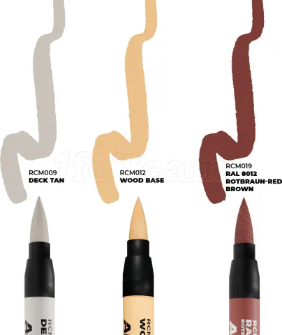 Photo de Ak Interactive - Real Colors Marker Set Ships & Decks (3 Markers)