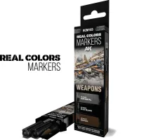 Photo de Ak Interactive - Real Colors Marker Set Weapons (3 Markers)
