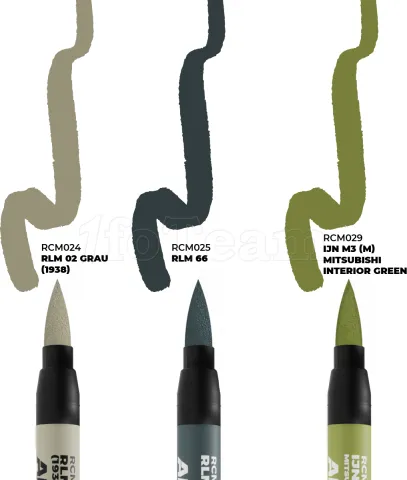 Photo de Ak Interactive - Real Colors Marker Set WWII Axis Aircraft Cockpit (3 Markers)