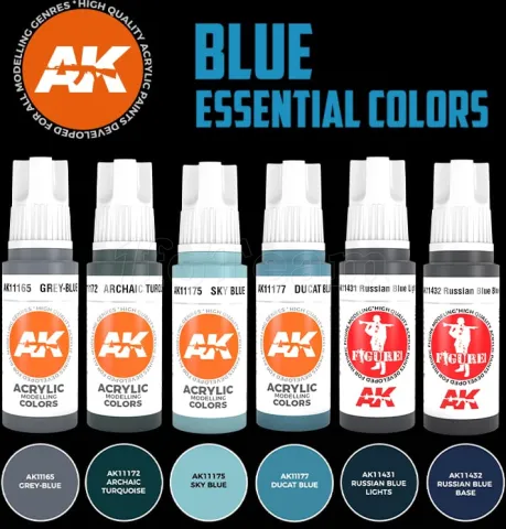 Photo de Ak Interactive Set de Peinture - Blue Essential Colors Set