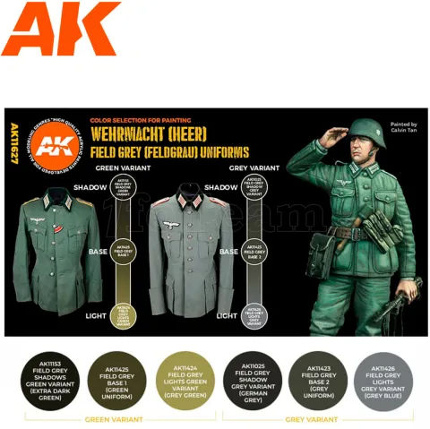 Photo de Ak Interactive Set de Peinture - German Field Grey Uniforms 3G