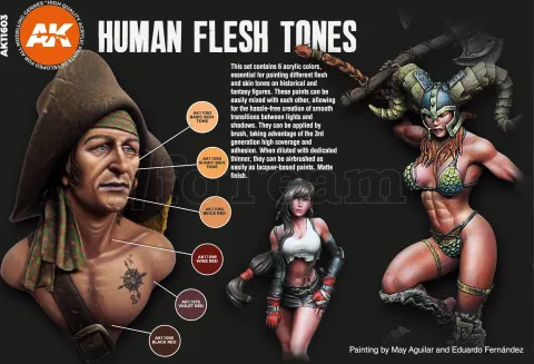 Photo de Ak Interactive Set de Peinture - Human Flesh Tones