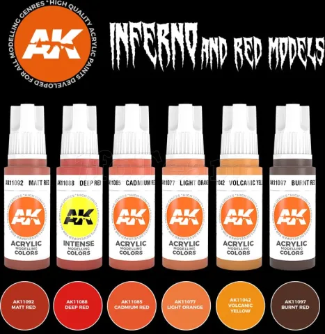 Photo de Ak Interactive Set de Peinture - Inferno and Red Creatures