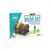 Photo de Ak Interactive Set de Peinture - Master Acrylic Wash Set (18 Colors)