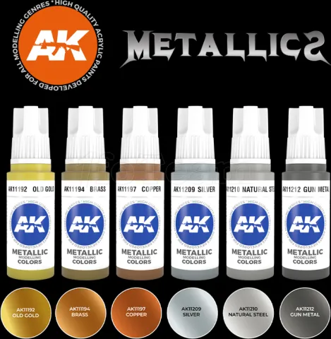 Photo de Ak Interactive Set de Peinture - Metallics Set