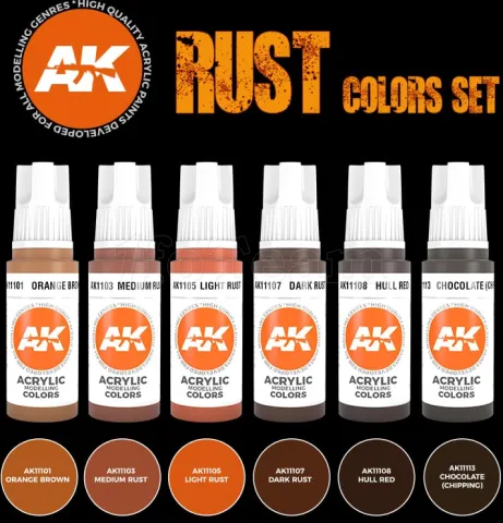 Photo de Ak Interactive Set de Peinture - Rust Set