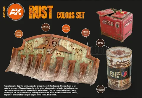 Photo de Ak Interactive Set de Peinture - Rust Set