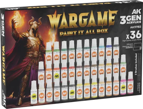 Photo de Ak Interactive Set de Peinture - Wargame Paint It All (36 Ref.)