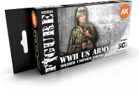 Photo de Ak Interactive Set de Peinture - Ww2 Us Uniforms 3G
