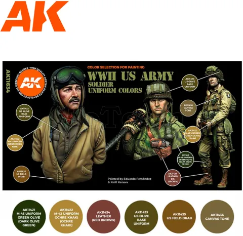 Photo de Ak Interactive Set de Peinture - Ww2 Us Uniforms 3G