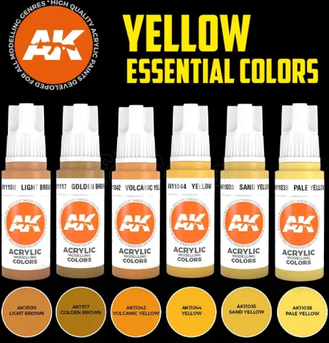 Photo de Ak Interactive Set de Peinture - Yellow Essential Colors Set