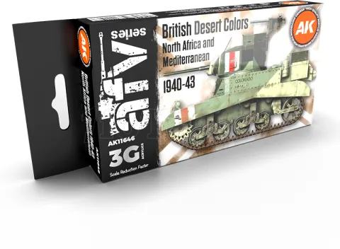Photo de Ak Interactive  Set de Peintures - British Desert Colors North Africa and Mediterranean 1940-43