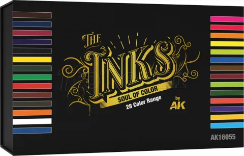 Photo de Ak Interactive Set de : The Inks - Full Range Box (28 refs)