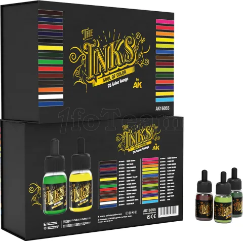 Photo de Ak Interactive Set de : The Inks - Full Range Box (28 refs)