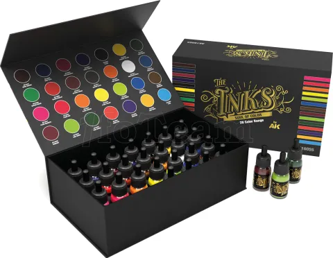 Photo de Ak Interactive Set de : The Inks - Full Range Box (28 refs)