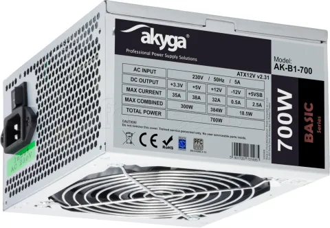 Photo de Alimentation ATX Akyga Basic AK-B1 - 700W (Gris)