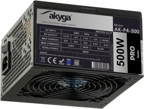 Photo de Alimentation ATX Akyga Pro AK-P4 - 500W