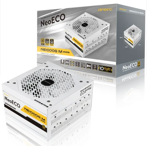 Photo de Alimentation ATX Antec NeoEco Gold M ATX 3.0 - 1000W (Blanc)