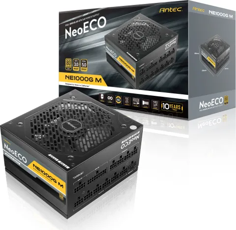 Photo de Alimentation ATX Antec NeoEco Gold M ATX 3.0 - 1000W (Noir)