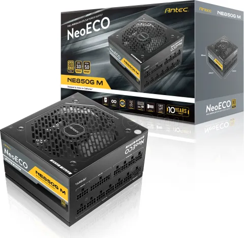 Photo de Alimentation ATX Antec NeoEco Gold M ATX 3.0 - 850W (Noir)