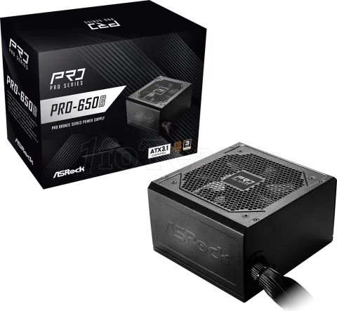 Photo de Alimentation ATX ASRock Bronze Pro - 650W (Noir)