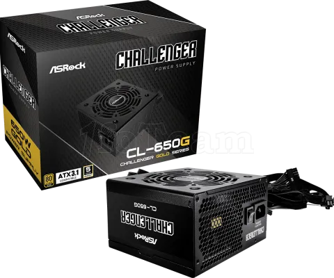 Photo de Alimentation ATX ASRock Challenger Gold - 650W (Noir)