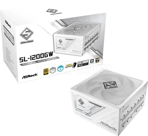 Photo de Alimentation ATX ASRock Steel Legend - 1200W (Blanc)