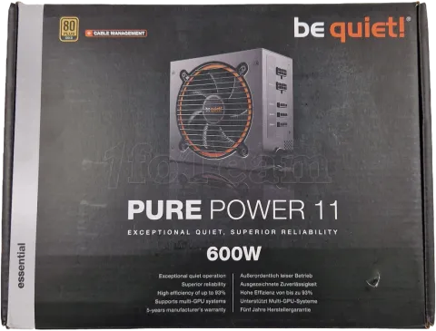 Photo de Alimentation ATX be quiet! Pure Power 11 CM - 600W - SN 298S1101006070 - ID 192350