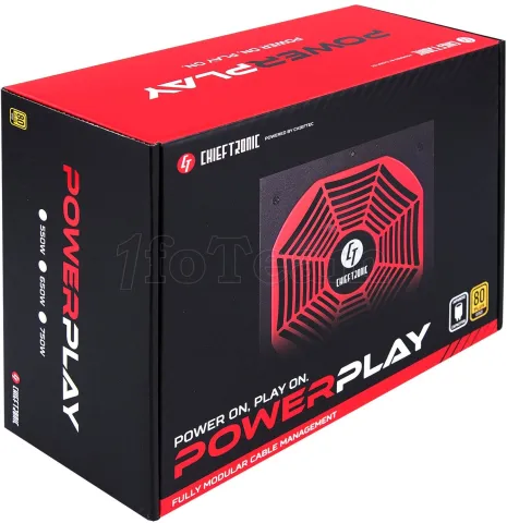 Photo de Alimentation ATX Chieftec Chieftronic Power Play GPU-1050FC - 1050W (Noir/Rouge)