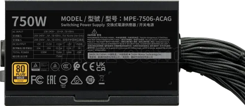 Photo de Alimentation ATX Cooler Master MWE Gold - 750W (Noir)
