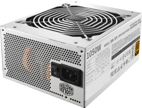 Photo de Alimentation ATX Cooler Master MWE Gold V2 - 1050W (Blanc)