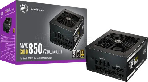 Photo de Alimentation ATX Cooler Master MWE Gold V2 ATX 3.0 - 850W (Noir)