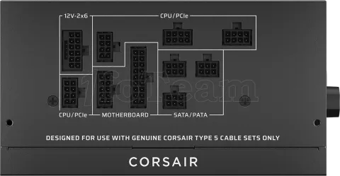 Photo de Alimentation ATX Corsair RMx Shift (2025) - 750W (Noir)