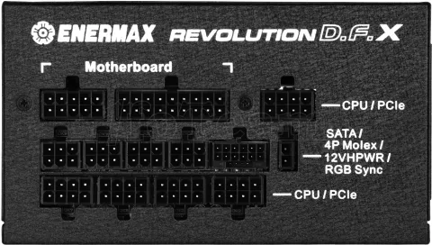 Photo de Alimentation ATX Enermax Revolution D.F. X RGB - 1050W (Noir)