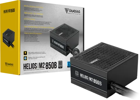 Photo de Alimentation ATX Gamdias Helios M2 - 850W (Noir)