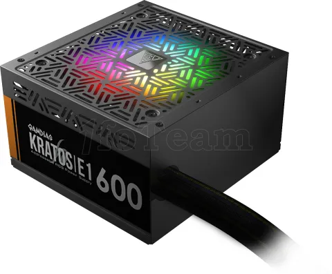 Photo de Alimentation ATX Gamdias Kratos E1-600 RGB - 600W (Noir)