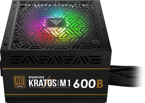 Photo de Alimentation ATX Gamdias Kratos M1-600B RGB - 600W (Noir) Bronze