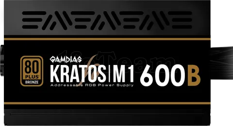 Photo de Alimentation ATX Gamdias Kratos M1-600B RGB - 600W (Noir) Bronze