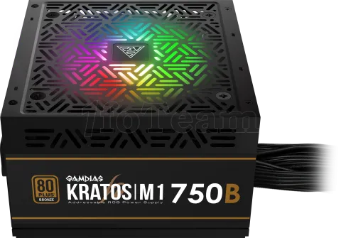 Photo de Alimentation ATX Gamdias Kratos M1-750B RGB - 750W (Noir) Bronze