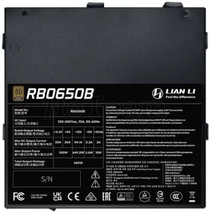 Photo de Alimentation ATX Lian Li RB - 650W (Noir)