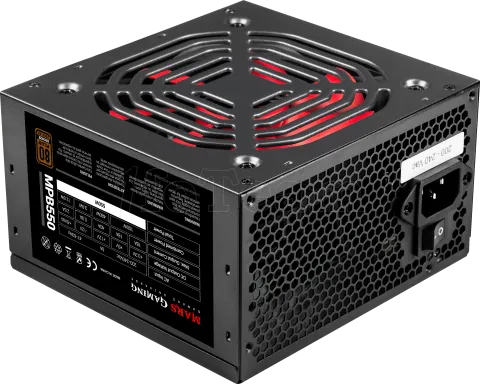 Photo de Alimentation ATX Mars Gaming MPB - 550W (Noir/Rouge)